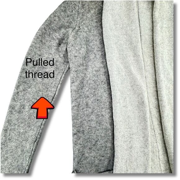 Aritzia Babaton Cashmere Wool Cardigan Sweater Wmns Sz S Gray Pockets Open Front - Picture 10 of 15